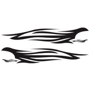 2 PCS/Set D-926 Fire Totem Pattern Car Modified Decorative Sticker(Black)