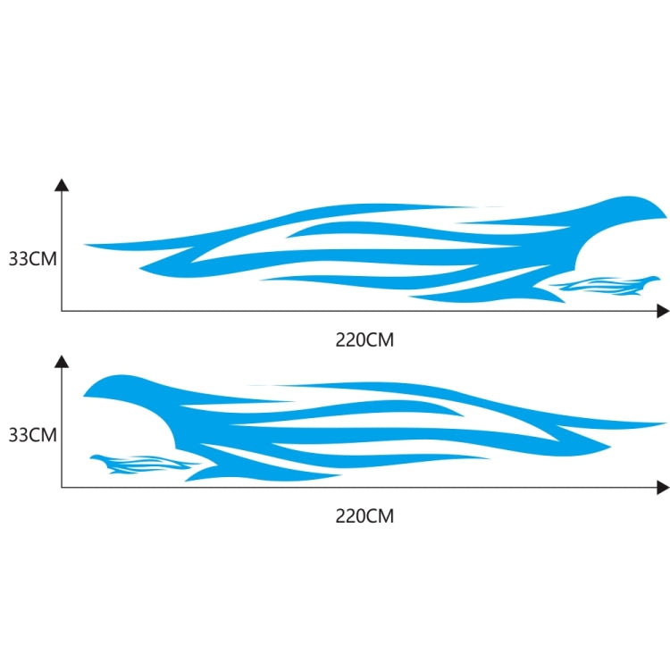 2 PCS/Set D-926 Fire Totem Pattern Car Modified Decorative Sticker(Blue) - Decorative Sticker by PMC TechLife | Online Shopping South Africa | PMC TechLife | Buy Now Pay Later Mobicred