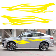 2 PCS/Set D-926 Fire Totem Pattern Car Modified Decorative Sticker(Yellow)
