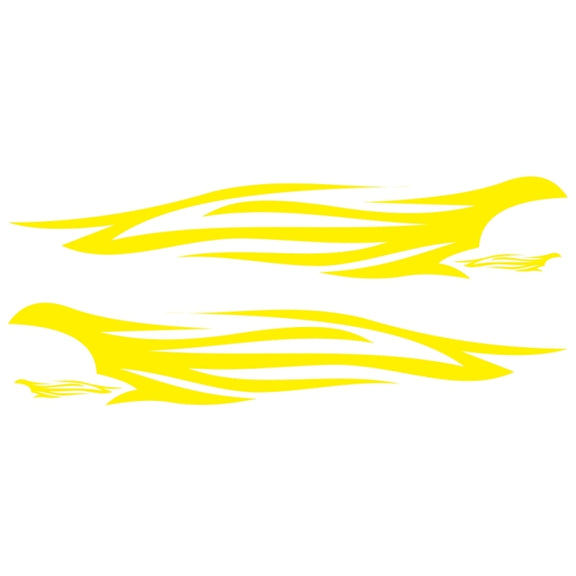 2 PCS/Set D-926 Fire Totem Pattern Car Modified Decorative Sticker(Yellow)