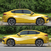 2 PCS/Set D-926 Fire Totem Pattern Car Modified Decorative Sticker(White)