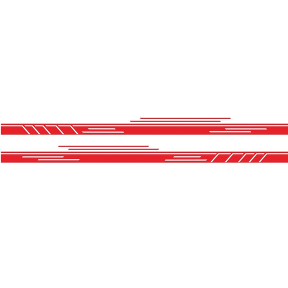 2 PCS/Set D-932 Stripe Pattern Car Modified Decorative Sticker(Red)