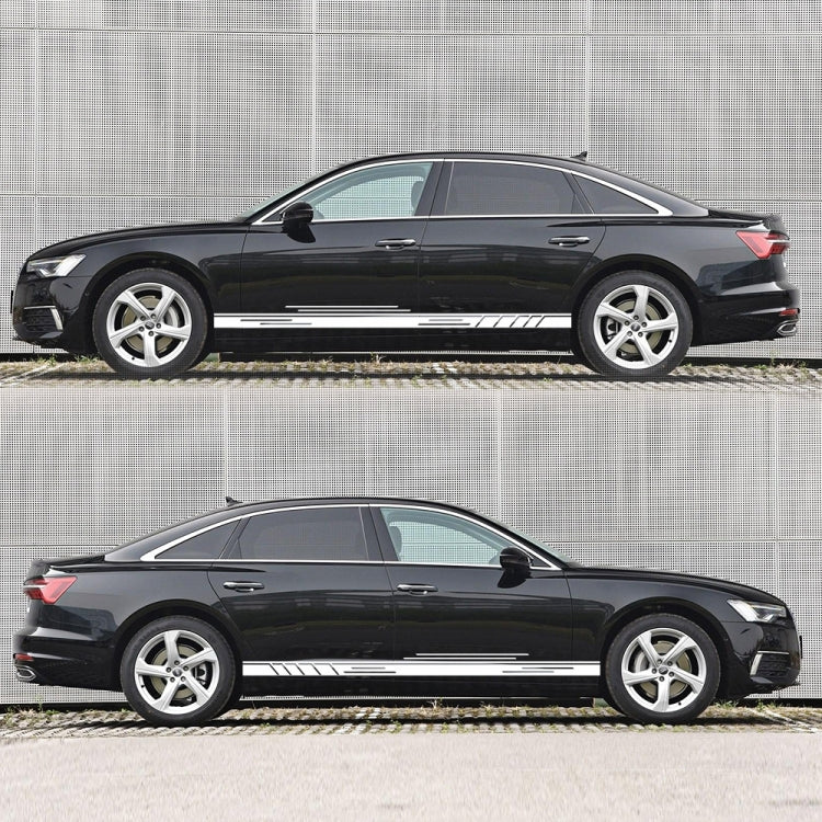 2 PCS/Set D-932 Stripe Pattern Car Modified Decorative Sticker(White) - Decorative Sticker by PMC TechLife | Online Shopping South Africa | PMC TechLife | Buy Now Pay Later Mobicred