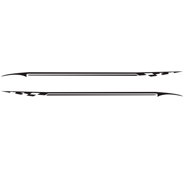 2 PCS/Set D-934 Waistline Pattern Car Modified Decorative Sticker(Black) - Decorative Sticker by PMC TechLife | Online Shopping South Africa | PMC TechLife | Buy Now Pay Later Mobicred