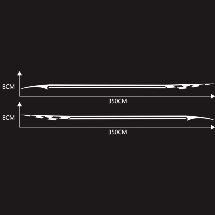 2 PCS/Set D-934 Waistline Pattern Car Modified Decorative Sticker(White) - Decorative Sticker by PMC TechLife | Online Shopping South Africa | PMC TechLife | Buy Now Pay Later Mobicred
