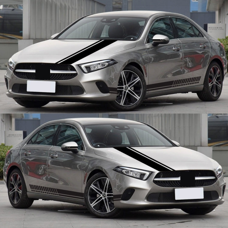 D-936 Stripe Pattern Car Modified Decorative Sticker(Black)