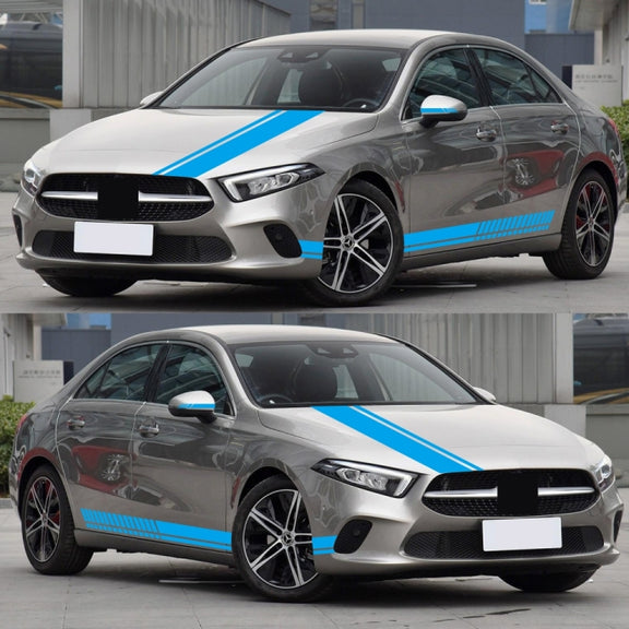 D-936 Stripe Pattern Car Modified Decorative Sticker(Blue)