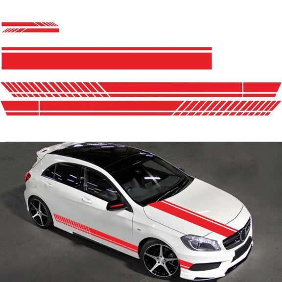D-936 Stripe Pattern Car Modified Decorative Sticker(Red)