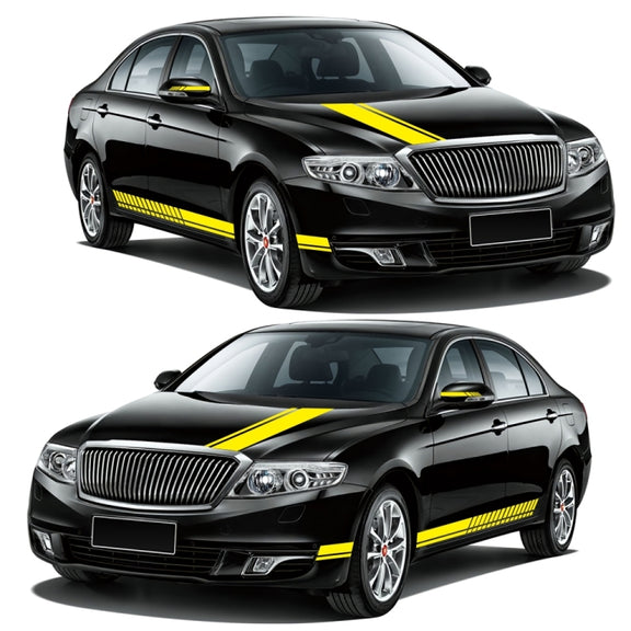 D-936 Stripe Pattern Car Modified Decorative Sticker(Yellow)