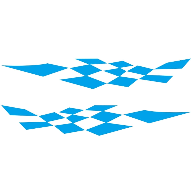 2 PCS/Set D-943 Checkered Flag Pattern Car Modified Decorative Sticker(Blue) - Decorative Sticker by PMC TechLife | Online Shopping South Africa | PMC TechLife | Buy Now Pay Later Mobicred