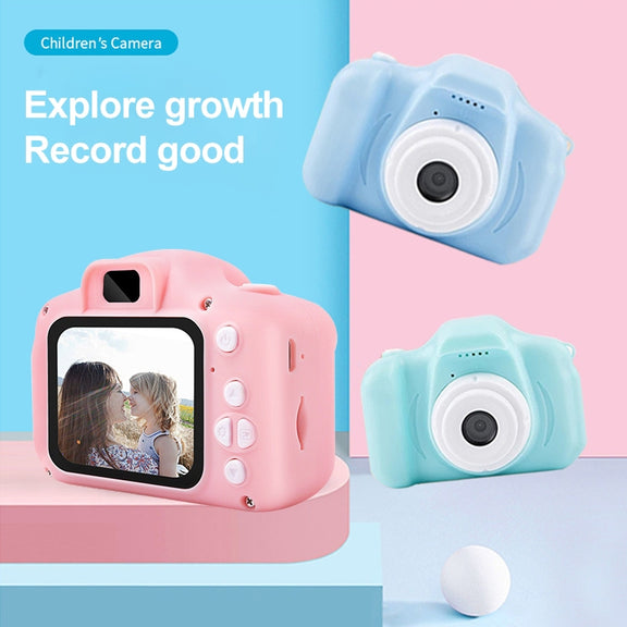 X2S 2.0 Inch LCD Screen Mini Children Camera Digital Camera, Resolution:HD Single Camera 1300W+ 32G Memory Card + Card Reader + Cartoon Stickers(Black)