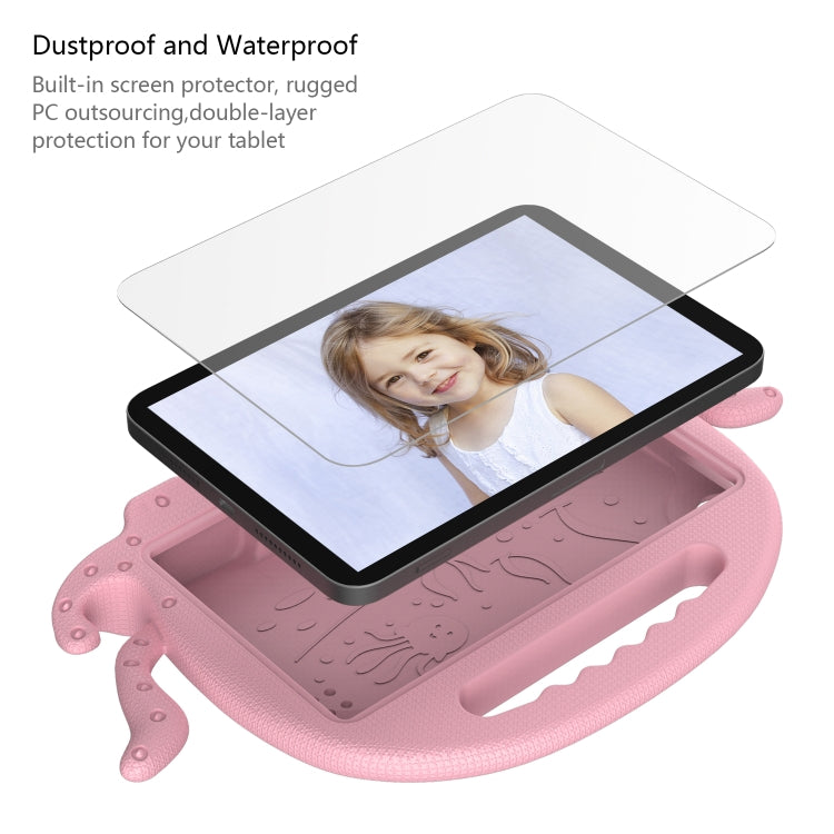 For Amazon Kindle Fire HD 7 2019 / 2017 / 2015 Octopus EVA Shockproof Tablet Case with Screen Film & Shoulder Strap(Pink) - Amazon by PMC TechLife | Online Shopping South Africa | PMC TechLife | Buy Now Pay Later Mobicred