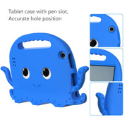 For Amazon Kindle Fire HD 7 2019 / 2017 / 2015 Octopus EVA Shockproof Tablet Case with Screen Film & Shoulder Strap(Blue)