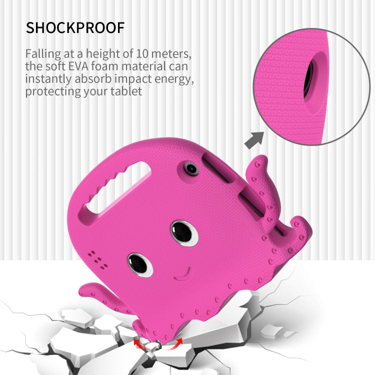 For Amazon Kindle Fire HD 7 2019 / 2017 / 2015 Octopus EVA Shockproof Tablet Case with Screen Film & Shoulder Strap(Rose Red) - Amazon by PMC TechLife | Online Shopping South Africa | PMC TechLife | Buy Now Pay Later Mobicred
