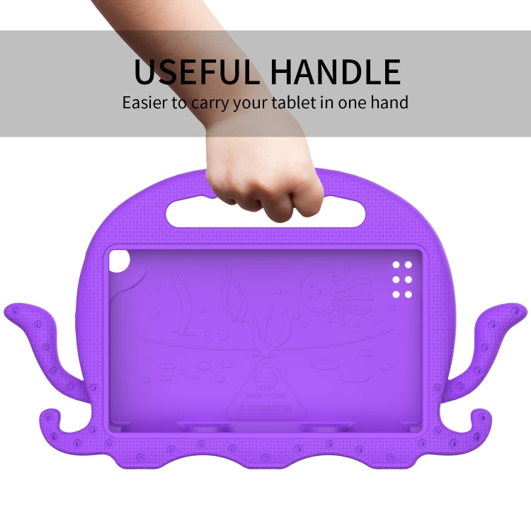 For Amazon Kindle Fire HD 7 2019 / 2017 / 2015 Octopus EVA Shockproof Tablet Case with Screen Film & Shoulder Strap(Purple) - Amazon by PMC TechLife | Online Shopping South Africa | PMC TechLife | Buy Now Pay Later Mobicred