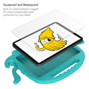 For Amazon Kindle Fire HD 8 / HD 8 Plus Octopus EVA Shockproof Tablet Case with Screen Film & Shoulder Strap(Glacier Green)