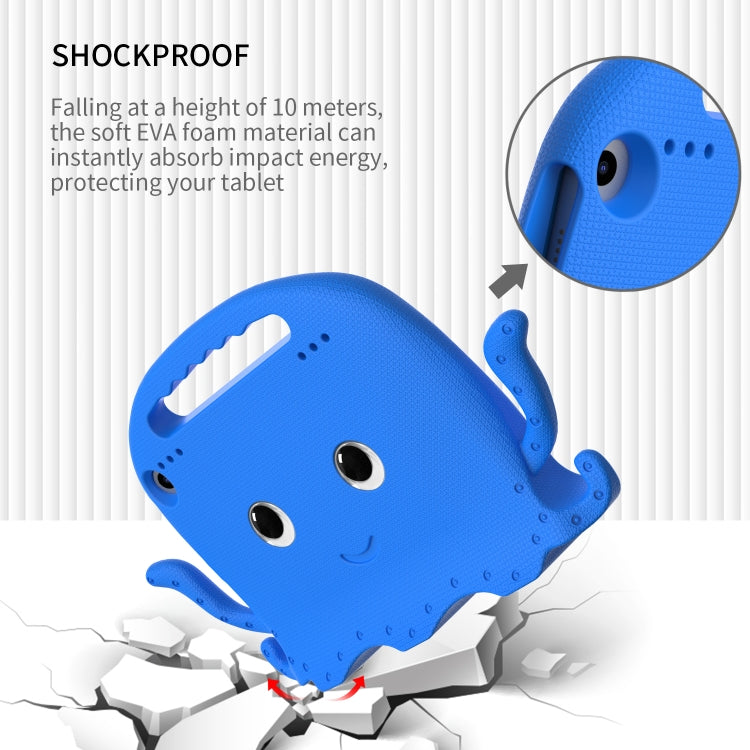 For Amazon Kindle Fire HD 8 / HD 8 Plus Octopus EVA Shockproof Tablet Case with Screen Film & Shoulder Strap(Blue) - Amazon by PMC TechLife | Online Shopping South Africa | PMC TechLife | Buy Now Pay Later Mobicred