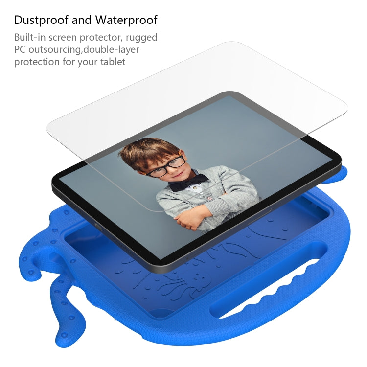 For Amazon Kindle Fire HD 8 / HD 8 Plus Octopus EVA Shockproof Tablet Case with Screen Film & Shoulder Strap(Blue) - Amazon by PMC TechLife | Online Shopping South Africa | PMC TechLife | Buy Now Pay Later Mobicred