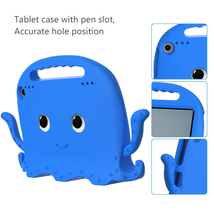 For Amazon Kindle Fire HD 8 / HD 8 Plus Octopus EVA Shockproof Tablet Case with Screen Film & Shoulder Strap(Blue) - Amazon by PMC TechLife | Online Shopping South Africa | PMC TechLife | Buy Now Pay Later Mobicred