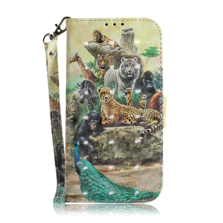 For Galaxy Note 10 Lite / A81 3D Painting Horizontal Flip Leather Case with Holder & Card Slot & Wallet & Lanyard(Zoo) - Galaxy Phone Cases by PMC TechLife | Online Shopping South Africa | PMC TechLife