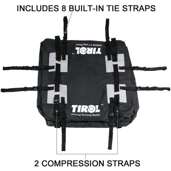 TIROL T24528 15 Cubic Foot Car Universal Rainproof Roof Luggage Outdoor Camper Roof Bag
