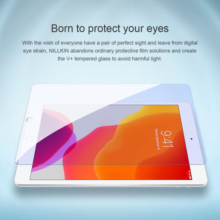 For iPad 10.2 NILLKIN V+ Series 0.33mm 4H Anti-blue Ray Tempered Glass Film - free shipping - PMC Jewellery - Order now!