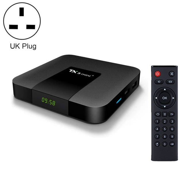 TX3 mini+  Android 11.0 Smart TV Box, Amlogic S905W2 Quad Core, Memory:4GB+64GB, 2.4GHz / 5GHz WiFi(UK Plug)