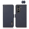 For Huawei Nova 10 KHAZNEH Side-Magnetic Litchi Genuine Leather RFID Phone Case(Blue) - Huawei Cases by PMC TechLife | Online Shopping South Africa | PMC TechLife | Buy Now Pay Later Mobicred
