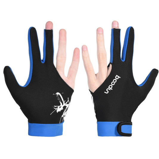 BOODUN M050912 Thin Breathable Men and Women Billiards Three Finger Single Gloves, Size:L(Navy Blue) - free shipping - PMC Jewellery - Order now!