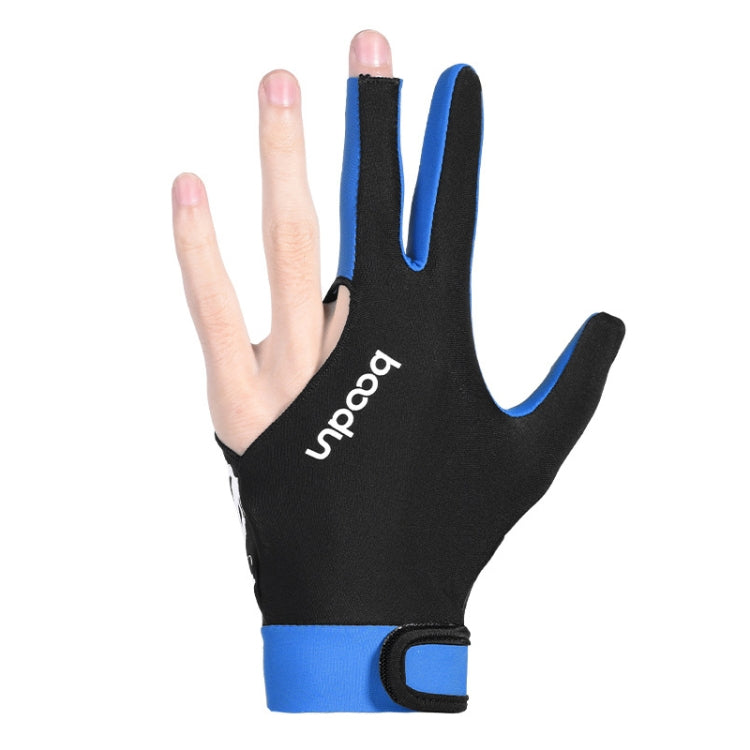 BOODUN M050912 Thin Breathable Men and Women Billiards Three Finger Single Gloves, Size:L(Navy Blue) - free shipping - PMC Jewellery - Order now!