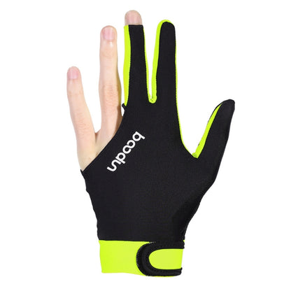 BOODUN M050912 Thin Breathable Men and Women Billiards Three Finger Single Gloves, Size:L(Dark Yellow) - free shipping - PMC Jewellery - Order now!