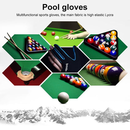 BOODUN M050912 Thin Breathable Men and Women Billiards Three Finger Single Gloves, Size:L(Sky Blue) - free shipping - PMC Jewellery - Order now!