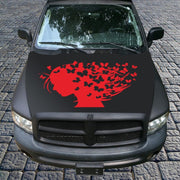 D-956 Butterfly Girl Pattern Car Modified Decorative Sticker(Red)