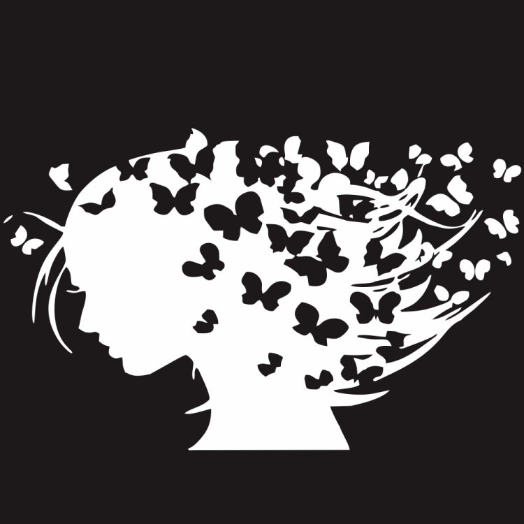 D-956 Butterfly Girl Pattern Car Modified Decorative Sticker(White) - Decorative Sticker by PMC TechLife | Online Shopping South Africa | PMC TechLife | Buy Now Pay Later Mobicred