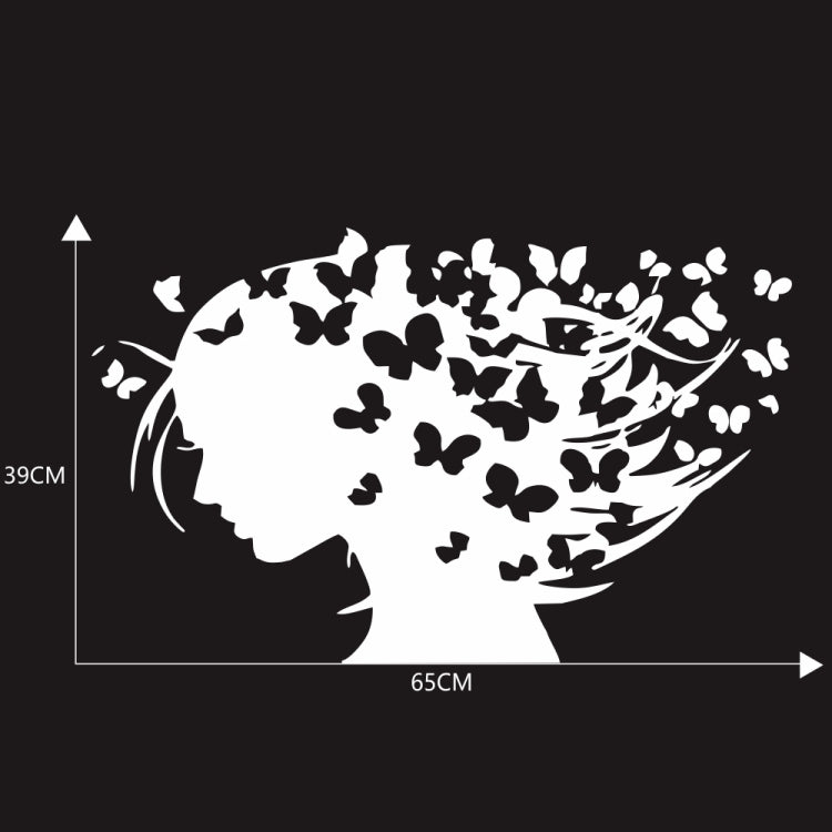 D-956 Butterfly Girl Pattern Car Modified Decorative Sticker(White) - Decorative Sticker by PMC TechLife | Online Shopping South Africa | PMC TechLife | Buy Now Pay Later Mobicred