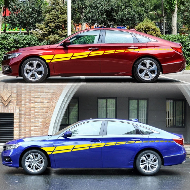 2 PCS/Set D-961 Checkered Flag Pattern Car Modified Decorative Sticker(Yellow) - Decorative Sticker by PMC TechLife | Online Shopping South Africa | PMC TechLife | Buy Now Pay Later Mobicred