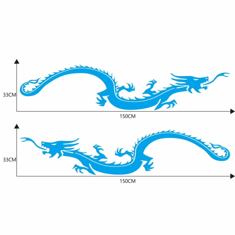 2 PCS/Set D-965 Dragon Pattern Car Modified Decorative Sticker(Blue) - Decorative Sticker by PMC TechLife | Online Shopping South Africa | PMC TechLife | Buy Now Pay Later Mobicred