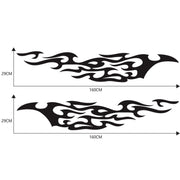 2 PCS/Set D-969 Flame Pattern Car Modified Decorative Sticker(Black)