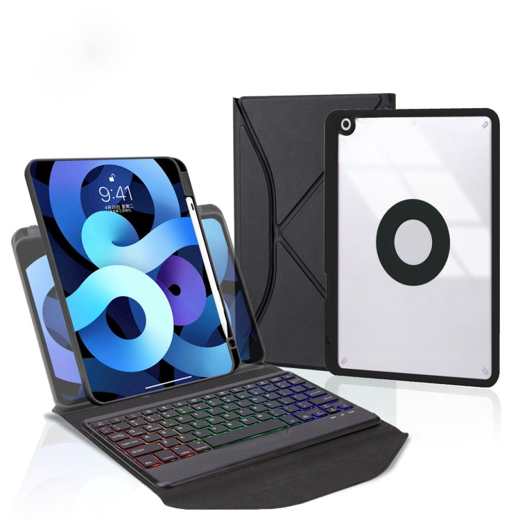 Z102BS Pen Slot Backlight Bluetooth Keyboard Leather Tablet Case For iPad 10.2 2021/2020/2019(Black) - Universal by PMC TechLife | Online Shopping South Africa | PMC TechLife