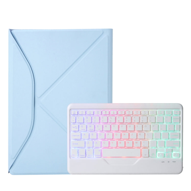 Z102BS Pen Slot Backlight Bluetooth Keyboard Leather Tablet Case For iPad 10.2 2021/2020/2019(Sky Blue) - free shipping - PMC TechLife - Order now!