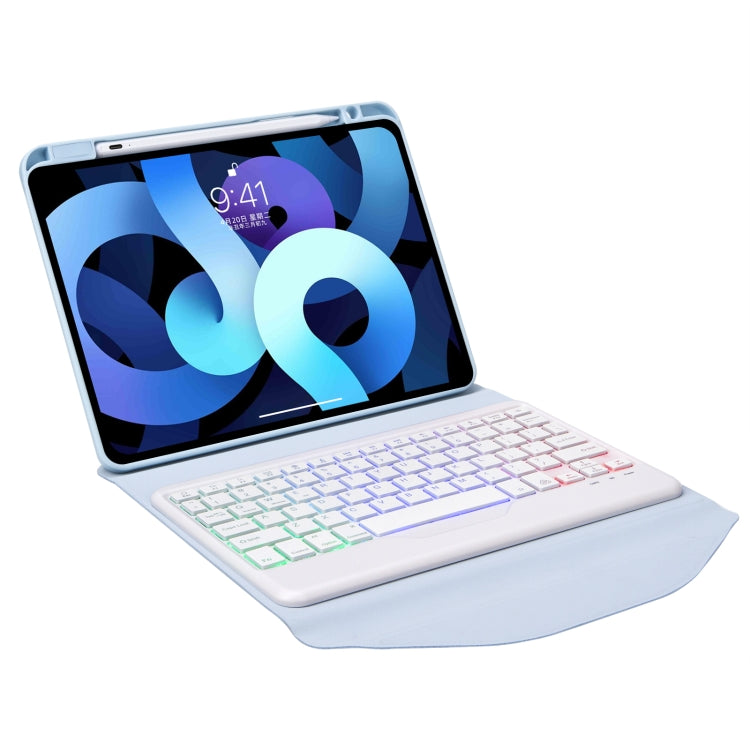 Z102BS Pen Slot Backlight Bluetooth Keyboard Leather Tablet Case For iPad 10.2 2021/2020/2019(Sky Blue) - free shipping - PMC TechLife - Order now!