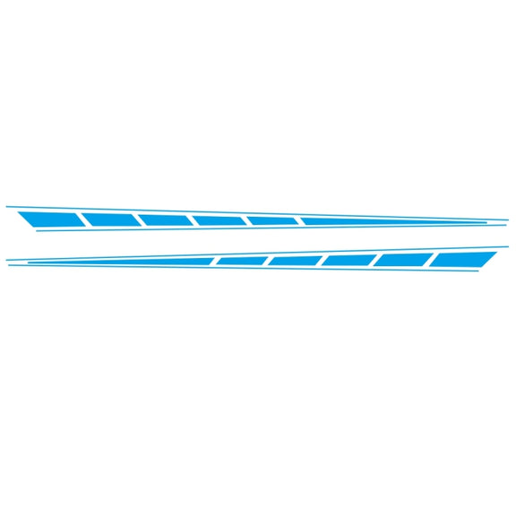 2 PCS/Set D-970 Checkered Flag Pattern Car Modified Decorative Sticker(Blue)