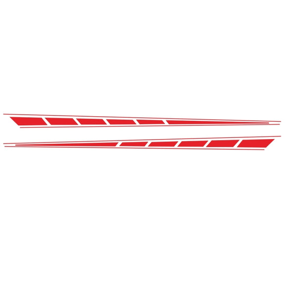 2 PCS/Set D-970 Checkered Flag Pattern Car Modified Decorative Sticker(Red)