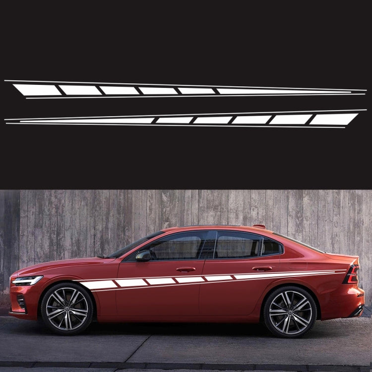 2 PCS/Set D-970 Checkered Flag Pattern Car Modified Decorative Sticker(White) - Decorative Sticker by PMC TechLife | Online Shopping South Africa | PMC TechLife | Buy Now Pay Later Mobicred