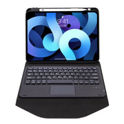 Z098B-A Pen Slot Touchpad Bluetooth Keyboard Leather Tablet Case For iPad Air 11 2025 / 2024 / Air 5 / Air 4(Black)