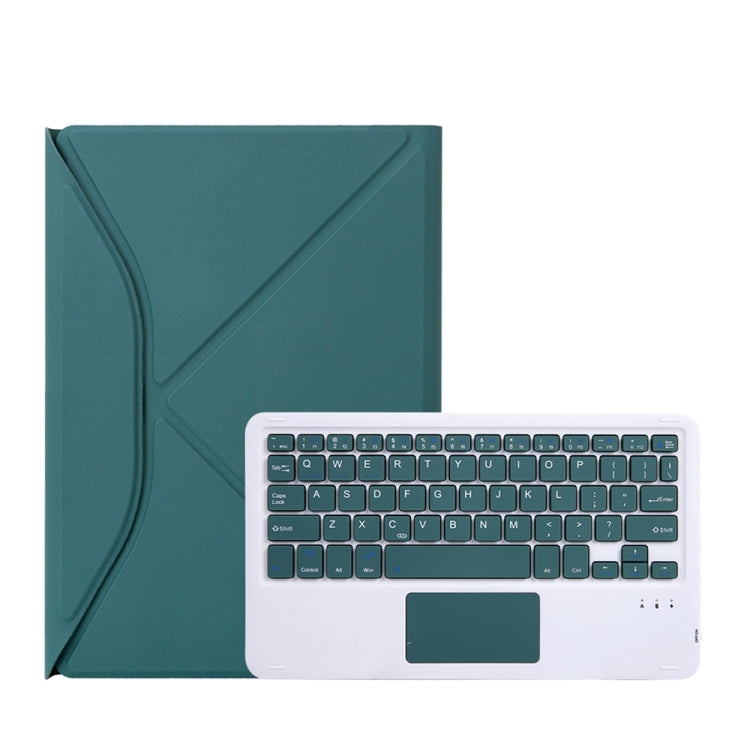 Z098B-A Pen Slot Touchpad Bluetooth Keyboard Leather Tablet Case For iPad Air 10.9 2022/2020(Green) - For iPad Air by PMC TechLife | Online Shopping South Africa | PMC TechLife | Buy Now Pay Later Mobicred