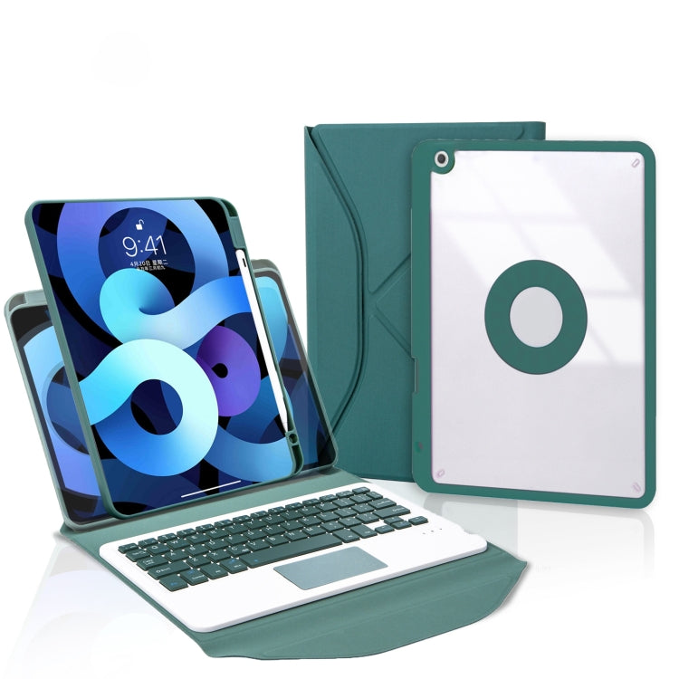 Z102B-A Pen Slot Touchpad Bluetooth Keyboard Leather Tablet Case For iPad 10.2 2021/2020/2019(Green) - free shipping - PMC TechLife - Order now!