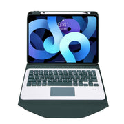 Z102B-A Pen Slot Touchpad Bluetooth Keyboard Leather Tablet Case For iPad 10.2 2021/2020/2019(Green)