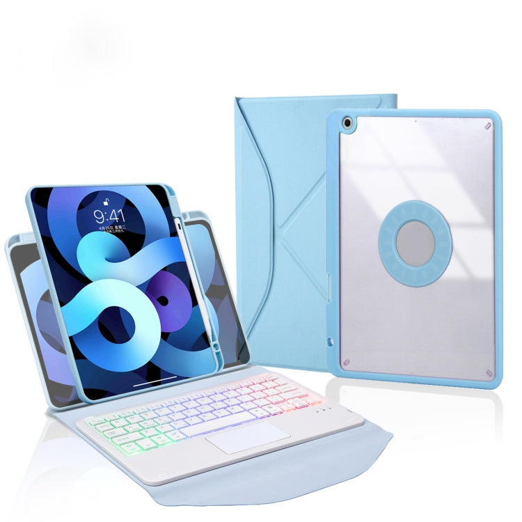 Z102B-AS Pen Slot Touchpad Backlight Bluetooth Keyboard Leather Tablet Case For iPad 10.2 2021/2020/2019(Sky Blue) - Universal by PMC TechLife | Online Shopping South Africa | PMC TechLife
