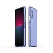 For Sony Xperia 10 ��� Aurora Series Lens Protector + Metal Frame Protective Phone Case(Purple+Silver)